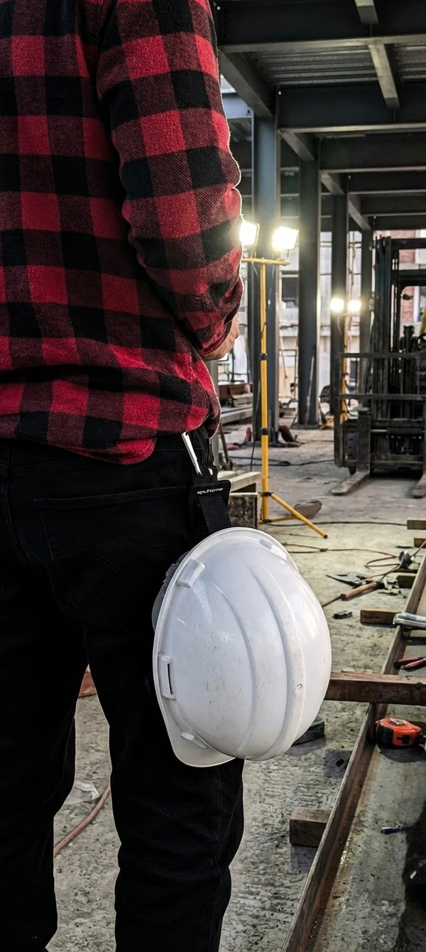Porta Casco Industrial de Caucho Reciclado – Resistente Ideal Para Faenas y Obras